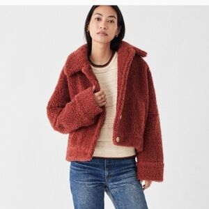 Faherty Warm Rust Teddy Jacket